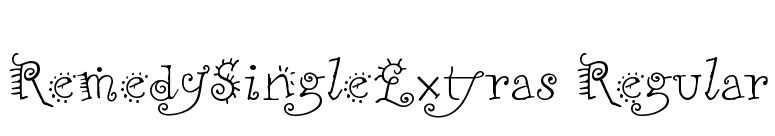 RemedySingleExtras Regular font preview