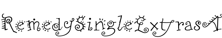 RemedySingleExtrasA font preview
