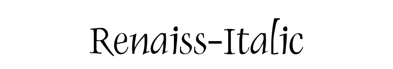Renaiss-Italic font preview