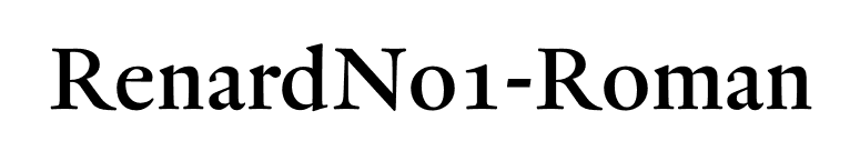 RenardNo1-Roman font preview