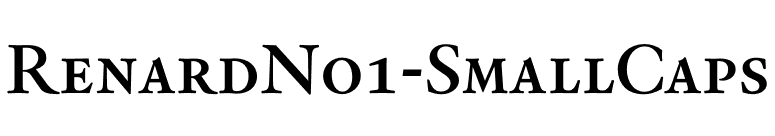 RenardNo1-SmallCaps font preview