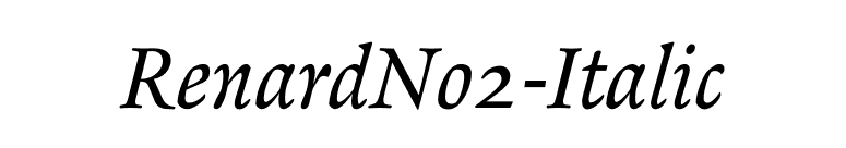 RenardNo2-Italic font preview