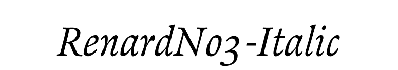 RenardNo3-Italic font preview