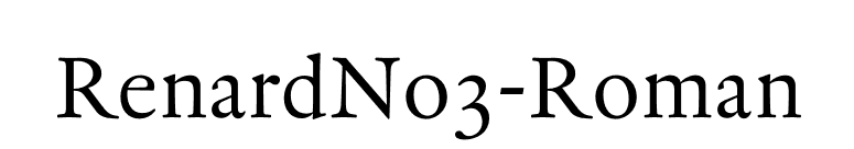 RenardNo3-Roman font preview