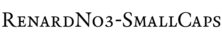 RenardNo3-SmallCaps font preview