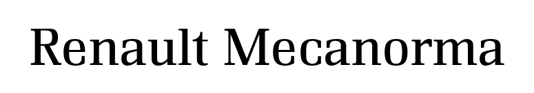 Renault Mecanorma font preview