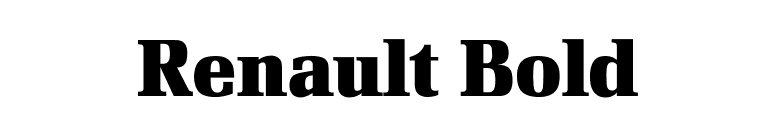 Renault Bold font preview