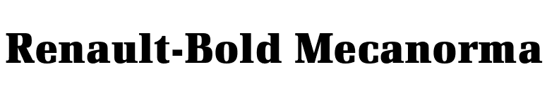 Renault-Bold Mecanorma font preview