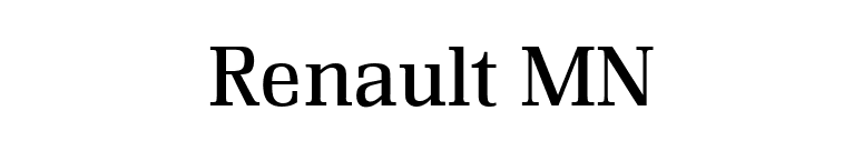 Renault MN font preview