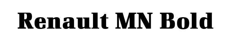 Renault MN Bold  font preview
