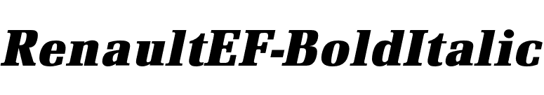 RenaultEF-BoldItalic font preview