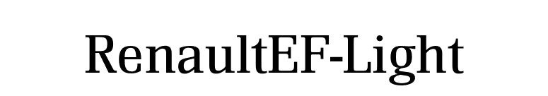 RenaultEF-Light font preview
