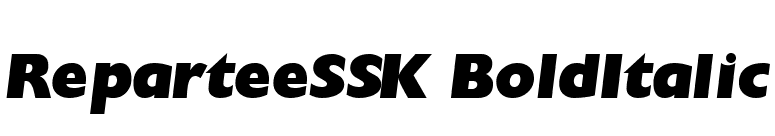 ReparteeSSK BoldItalic font preview