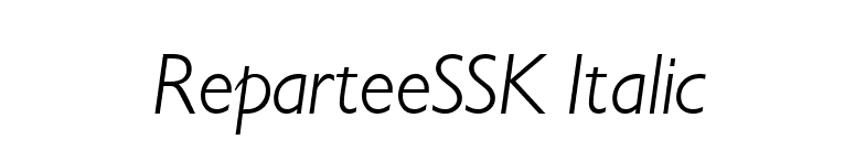 ReparteeSSK Italic font preview