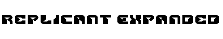 Replicant Expanded font preview