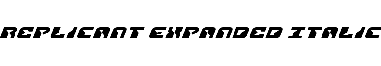 Replicant Expanded Italic font preview