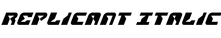 Replicant Italic font preview