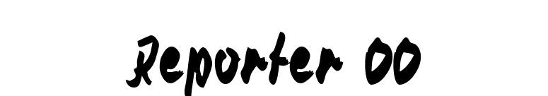 Reporter 00 font preview