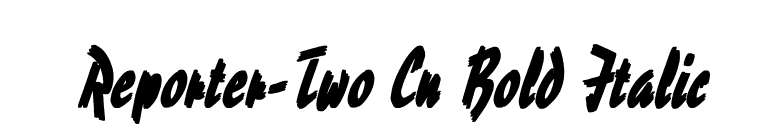 Reporter-Two Cn Bold Italic font preview