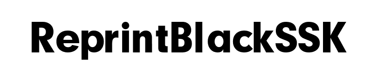 ReprintBlackSSK font preview