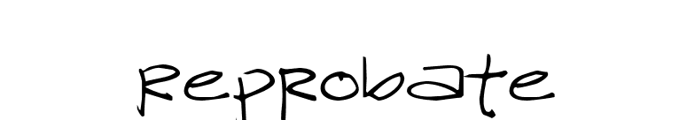 Reprobate font preview