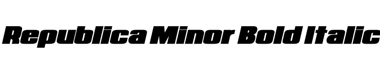 Republica Minor Bold Italic font preview