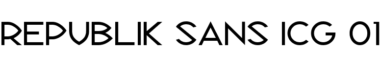 Republik Sans ICG 01 font preview