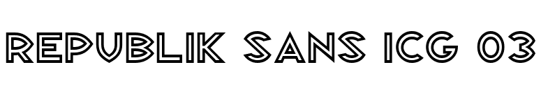 Republik Sans ICG 03 font preview
