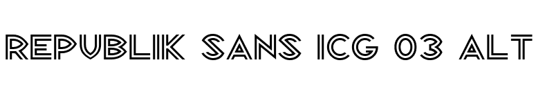 Republik Sans ICG 03 Alt font preview
