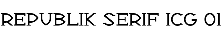 Republik Serif ICG 01 font preview