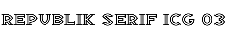 Republik Serif ICG 03 font preview