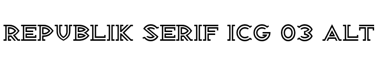 Republik Serif ICG 03 Alt font preview