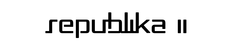 Republika II font preview