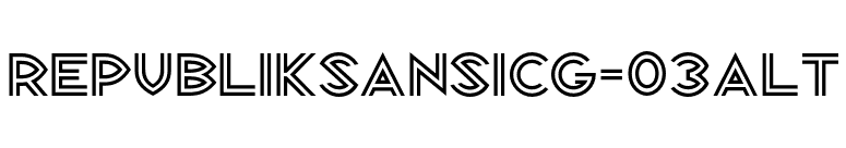 RepublikSansICG-03Alt font preview