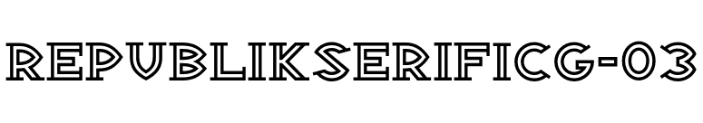 RepublikSerifICG-03 font preview