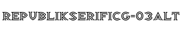 RepublikSerifICG-03Alt font preview
