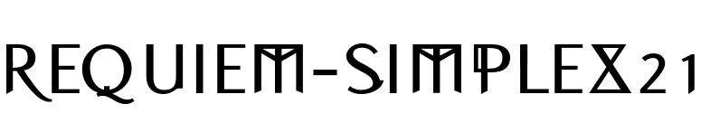 REQUIEM-SIMPLEX21 font preview