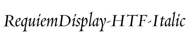 RequiemDisplay-HTF-Italic font preview