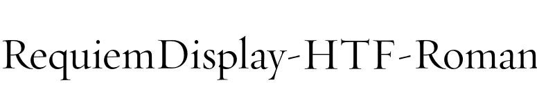 RequiemDisplay-HTF-Roman font preview