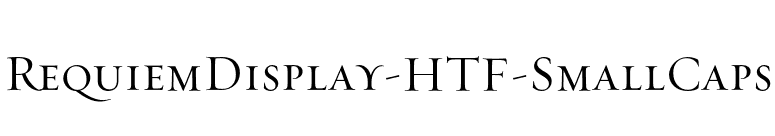 RequiemDisplay-HTF-SmallCaps font preview
