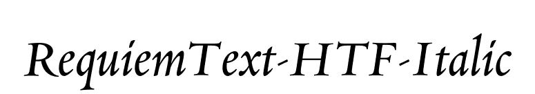 RequiemText-HTF-Italic font preview