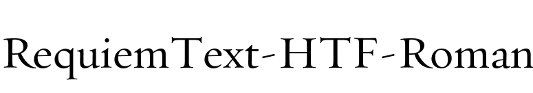 RequiemText-HTF-Roman font preview