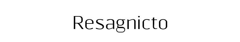 Resagnicto font preview