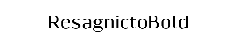 ResagnictoBold font preview