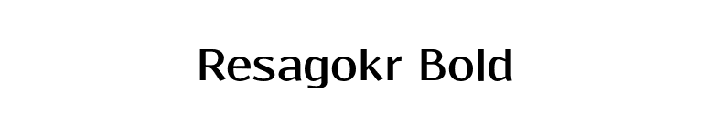 Resagokr Bold font preview