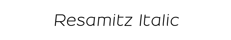 Resamitz Italic font preview