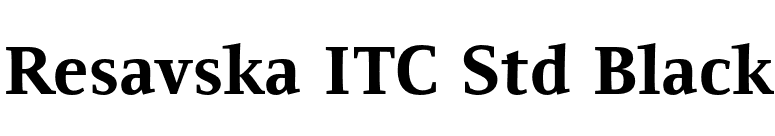 Resavska ITC Std Black font preview