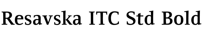 Resavska ITC Std Bold font preview
