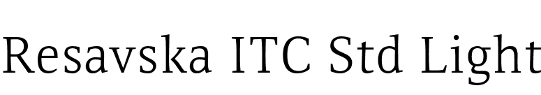 Resavska ITC Std Light font preview