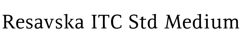 Resavska ITC Std Medium font preview